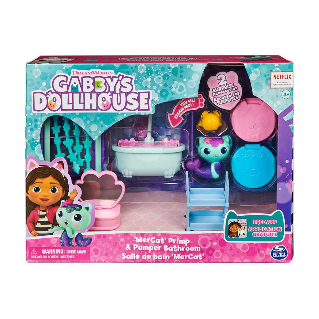 Ігровий набір Spin Master Gabby's Dollhouse Ляльковий будиночок Габбі: Спа-кімната, від 3 років, 19.5*25.7*8.6 см (SM36203/6062036)